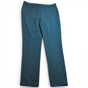 NWT RW&CO. Women's Teal Green Trousers Straight Leg sz 10